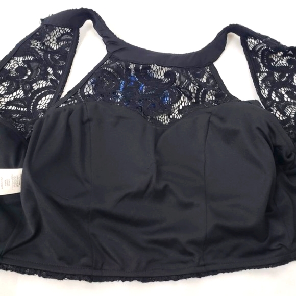 Speechless Black Floral Sequin Halter Top - Picture 10 of 13